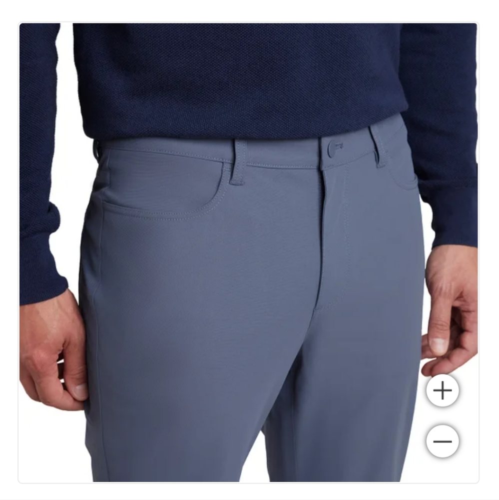 New Kirkland Signature Men’s Commuter Pant Blue UPF 50 Stretch Wick Size 34 X 29 - Picture 4 of 11